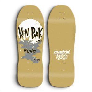 Madrid Ken Park Gold Old School Skateboard Deck 10.375"