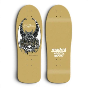 Madrid Beau Brown Gold Old School Skateboard Deck 10.5"