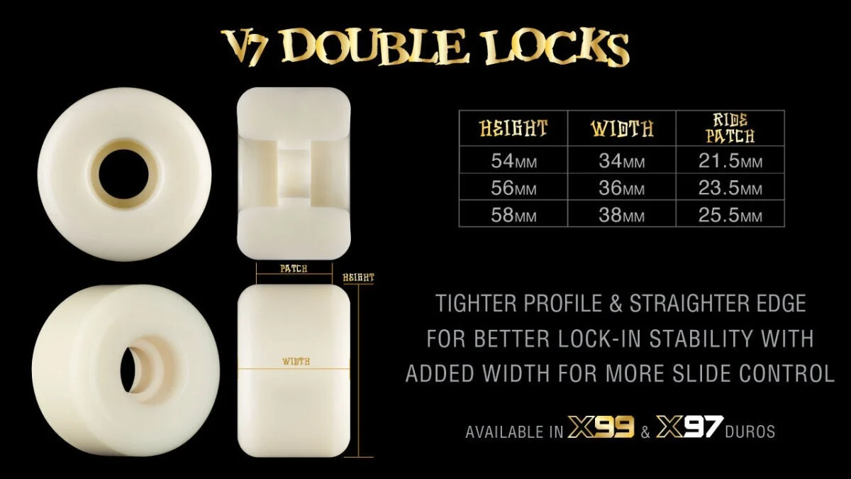 Rodas Bones Double Lock Chain X-Formula™ (XF) V7 Double Locks - 56mm 97A - Image 3