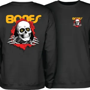 Powell Peralta Ripper Midweight Crewneck Sweatshirt - Black