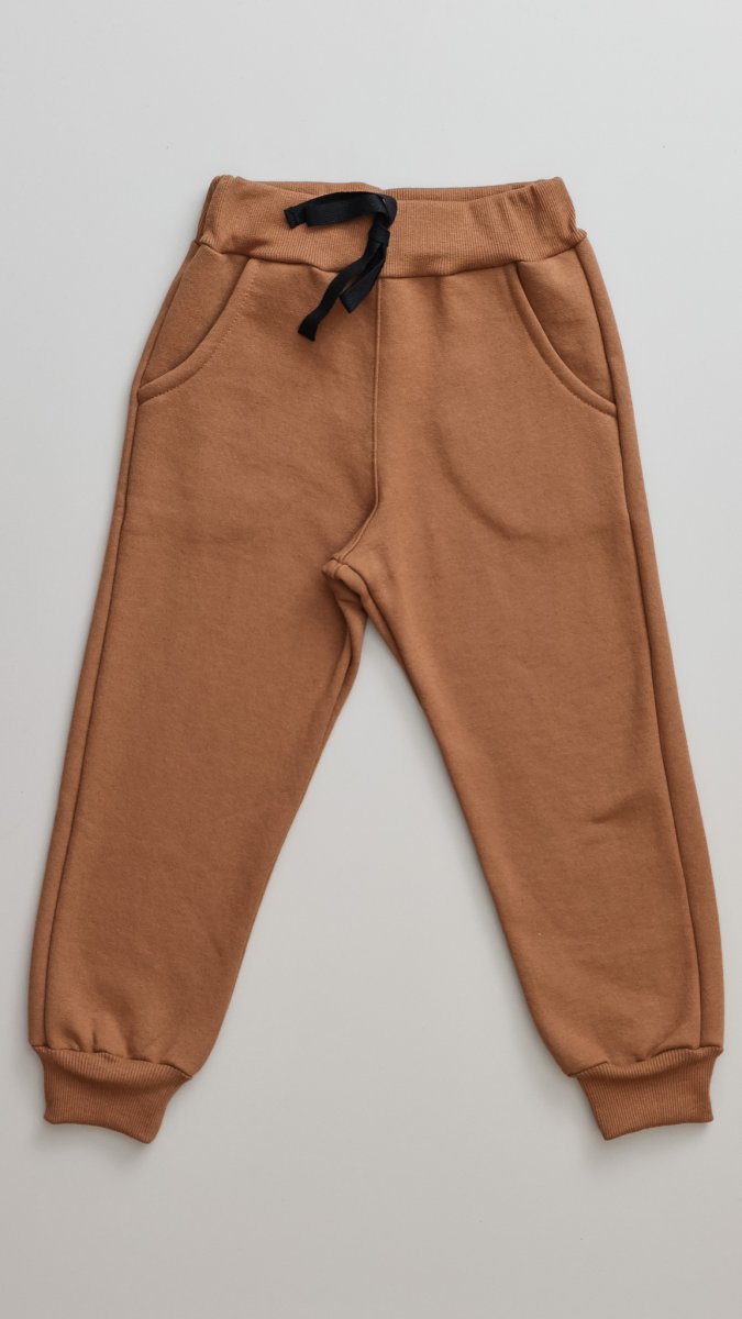 Calça De Moletom Infantil Peluciada Bege - Image 2