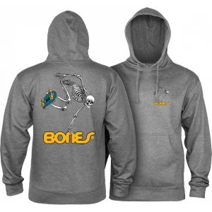 Sweatshirt Hoodie Powell Peralta Skeleton Skate - Gunmetal Heather