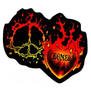 Autocolantes Powell Peralta Boo Johnson Heart & Soul - 4"