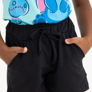 Shorts Infantil Feminino Preto