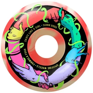 Rodas de Skate Spitfire X Skate Like A Girl Formula Four Classic Natural Coral 56mm 99Du