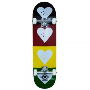 Skate Completo Heart Supply Quad Logo Red Gold Green - 8.25"