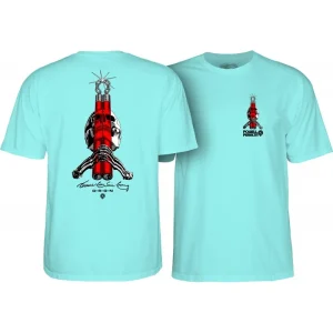 T-Shirt Powell Peralta Skull & Nunchucks Bruce Lee Collab - Celadon