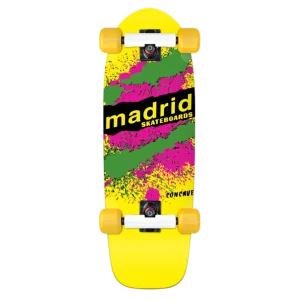 Madrid Marty Explosion Yellow Old School Skateboard Complete 29"
